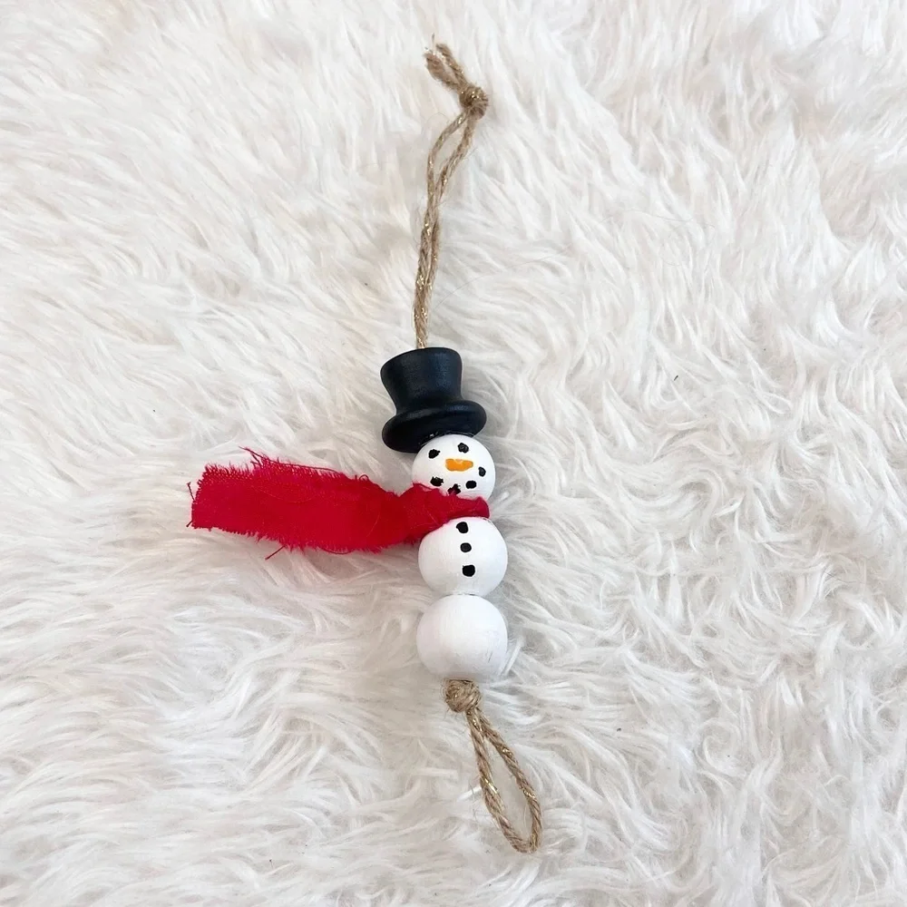 Jolly Bead Snowman Ornament
